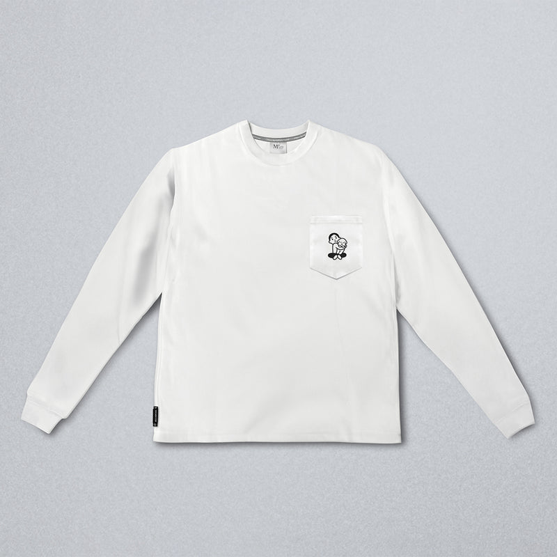 MO x Noritake "BFF" Long Sleeve Tee (White)