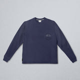 MO x Noritake "Lazy Doggo" Long Sleeve Tee (Navy)